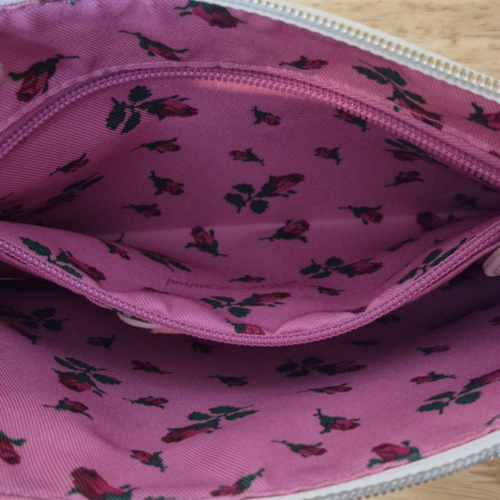 Betsey Johnson White Crossbody Mail Motif Bag with Red & Blue Accents - Picture 12 of 15